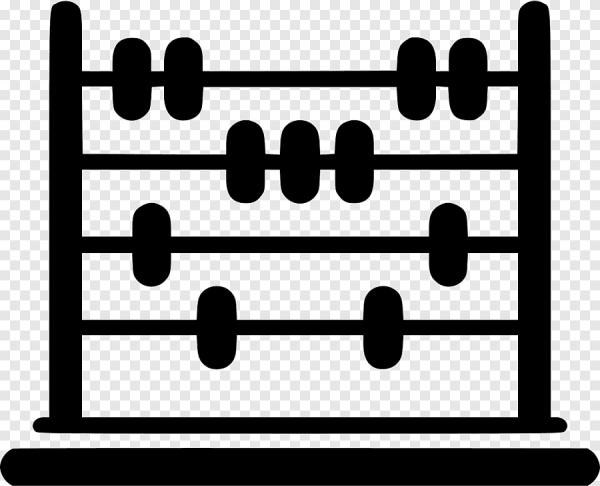 Счеты черно белые