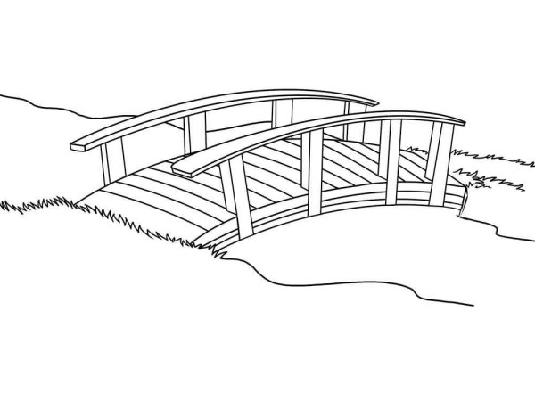 Провисной мост рисунок сбоку