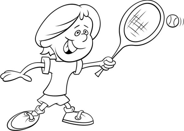 Раскраска: спортсмены