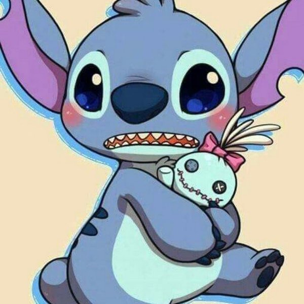 Тату Стича черно белая