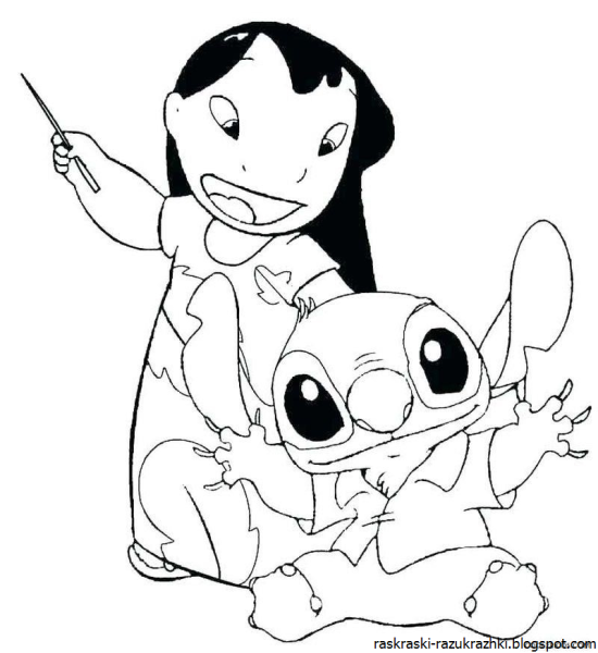 Лило и Стич для печати