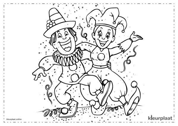 Шут раскраска для детей