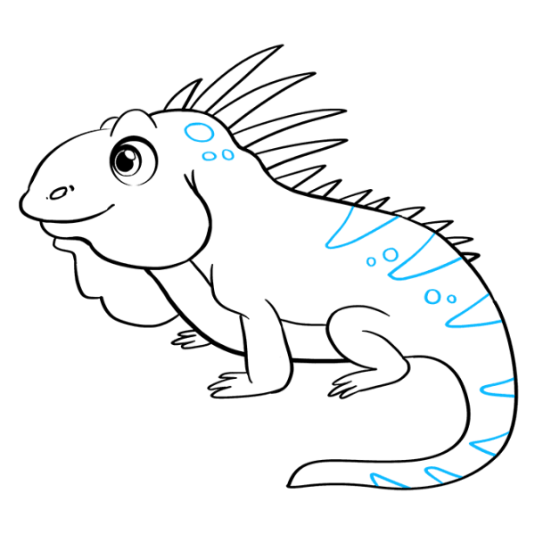 Игуана рисунок