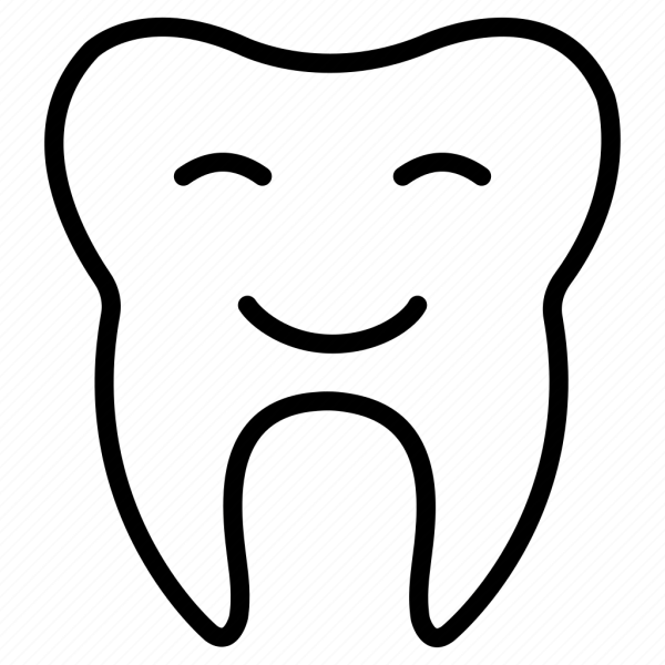Счастливый зуб вектор