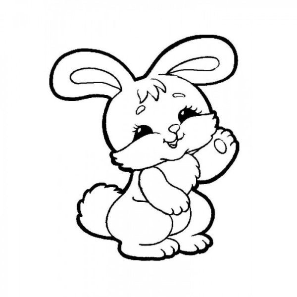 Зайчик картинка раскраска