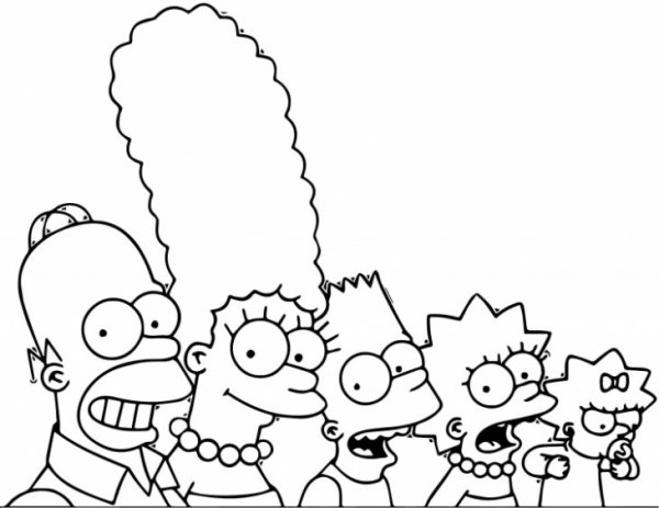 Раскраска симпсоны