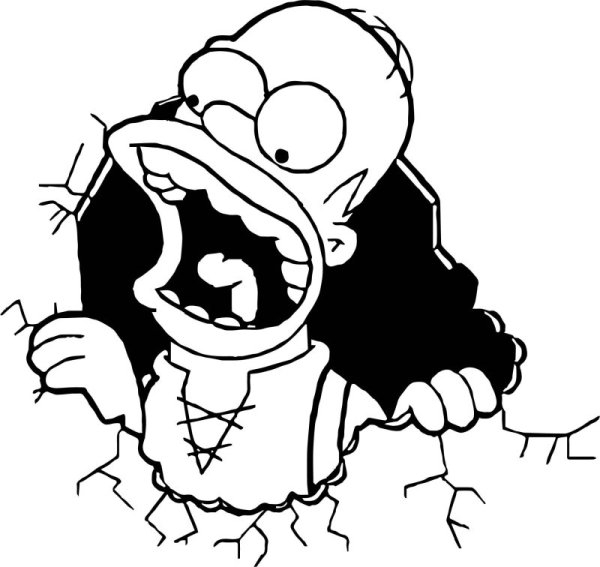 Симпсоны черно белые