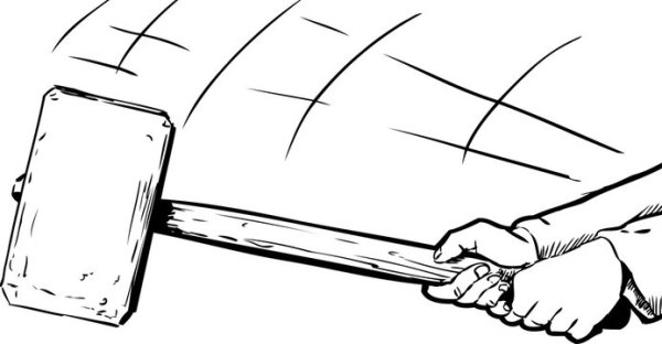 Удар Кувалда вектор чб