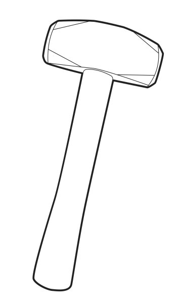 Рисование молотка для детей