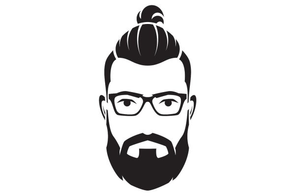 Лицо мужчины с бородой вектор