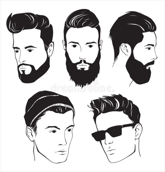 Векторные прически мужские