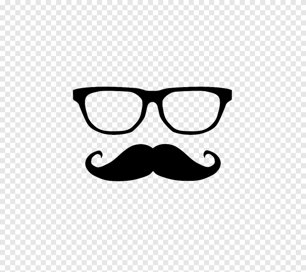 Усы на белом фоне