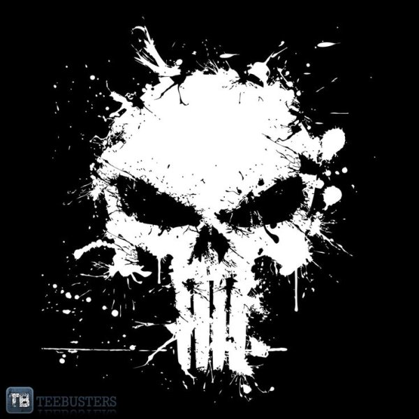 Череп карателя черный