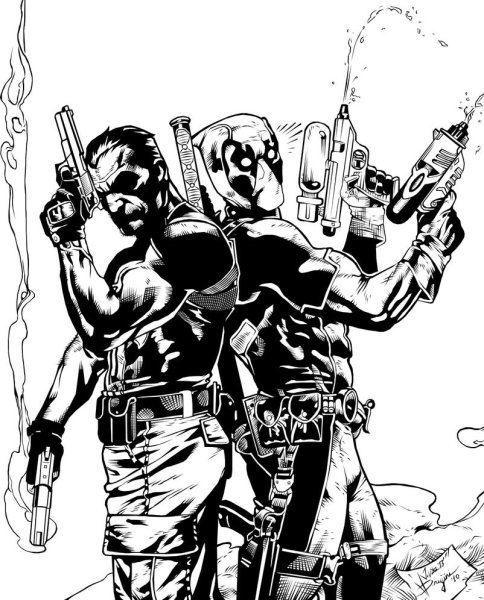 Комиксы Марвел черно белые