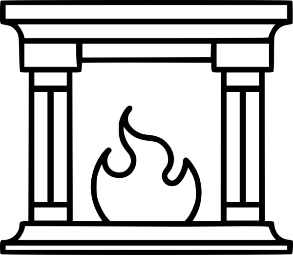 Нарисовать камин