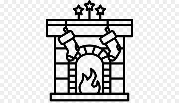 Трафарет "камин"