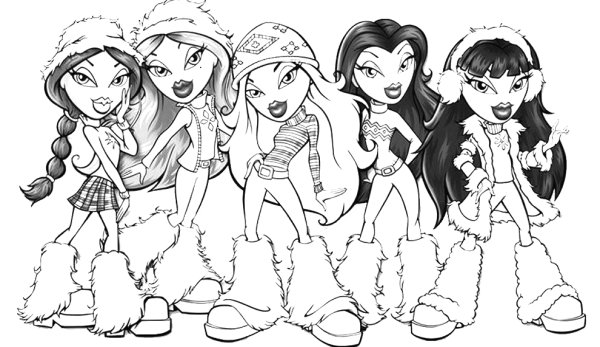 Братз черно белая