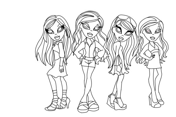 Манекен братц для рисования