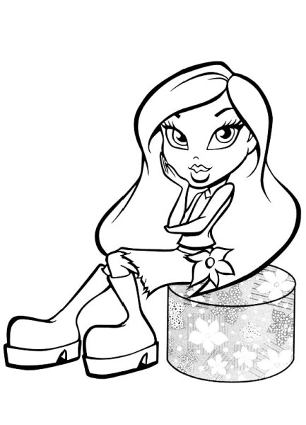 Кукла братц раскраска