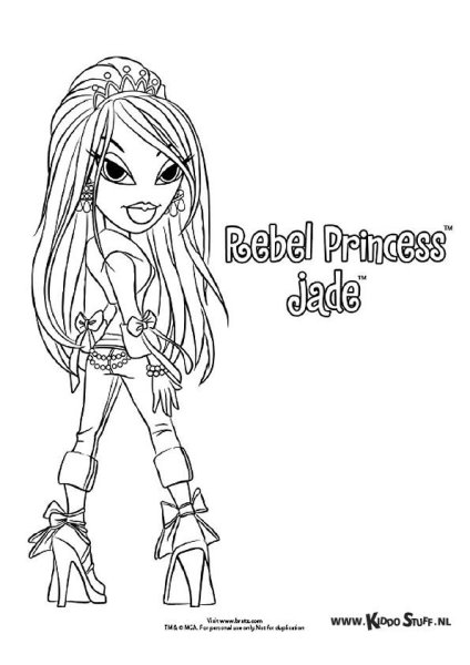 Раскраски братц Джейд