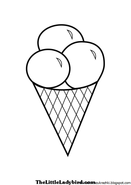 Раскраски с мороженым