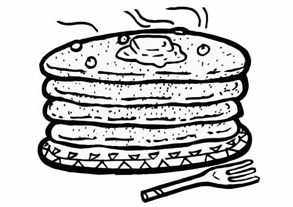 Блинчик раскраска для детей