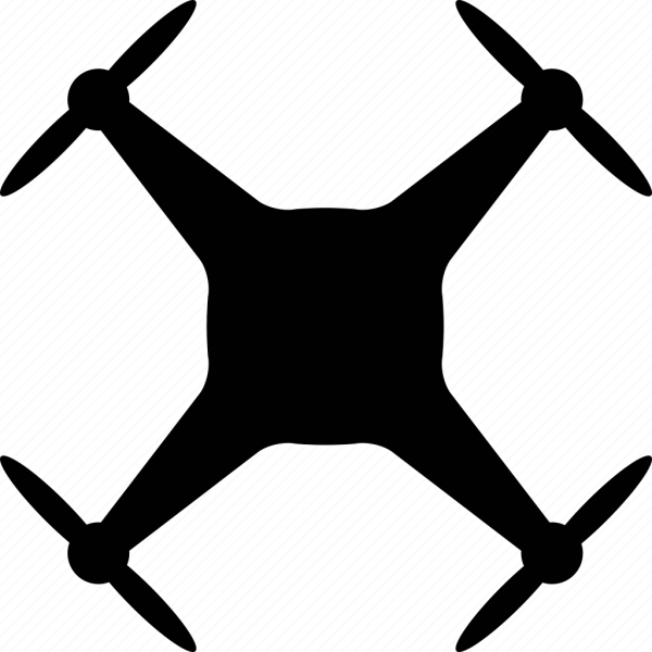 Квадрокоптер силуэт