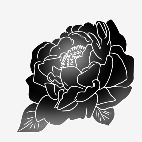 Трафарет "пионы"