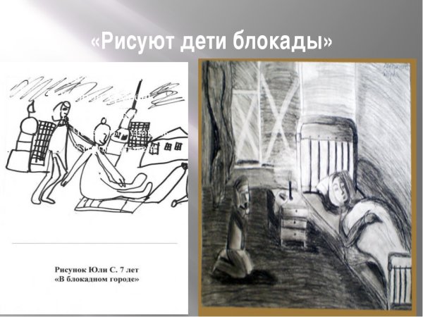 Рисунки детей блокадного Ленинграда 1941-1944
