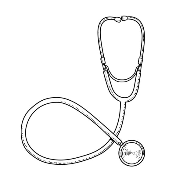 Стетоскоп раскраска