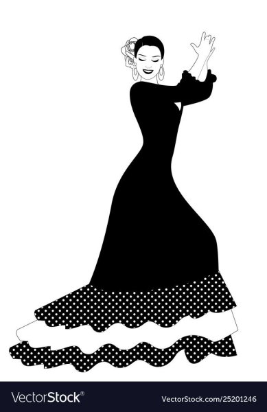 Испанские танцовщицы рисунки для раскрашивания