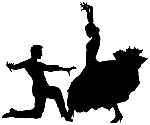 Танцор фламенко силуэт