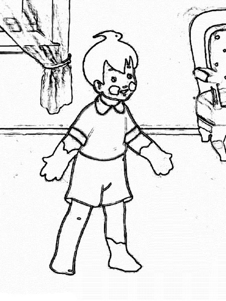 Раскраска Мойдодыр для детей 3-4 лет