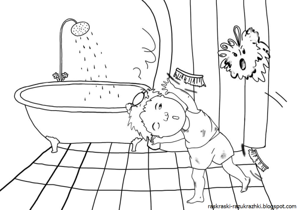 Корней Чуковский Мойдодыр раскраска