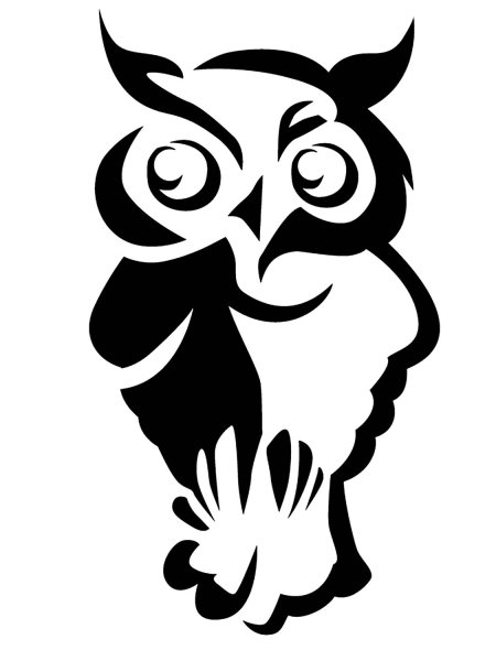 Сова контур