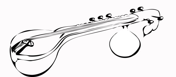 Раскраска домра музыкальный инструмент