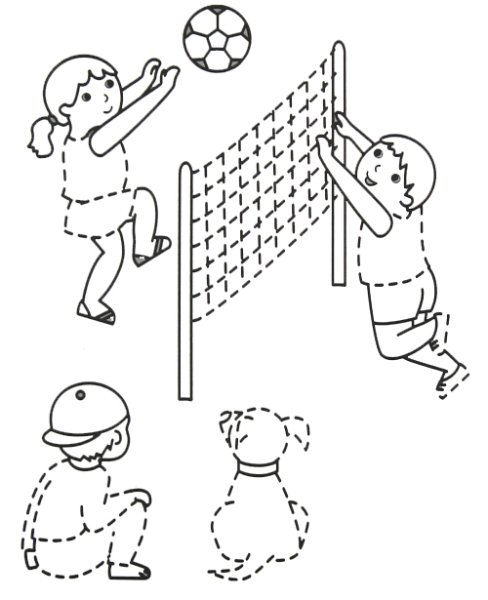Раскраска игра в мяч
