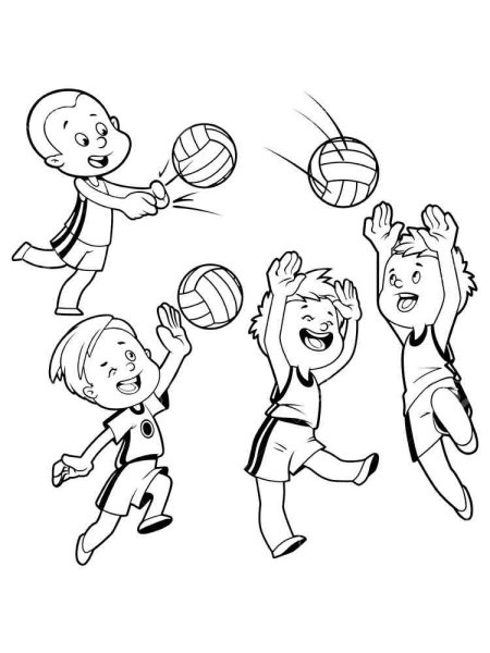 Раскраски футбол волейбол для малышей