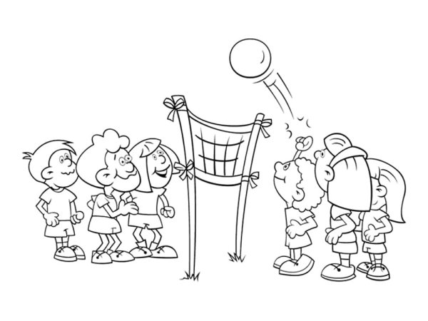 Детский лагерь раскраска