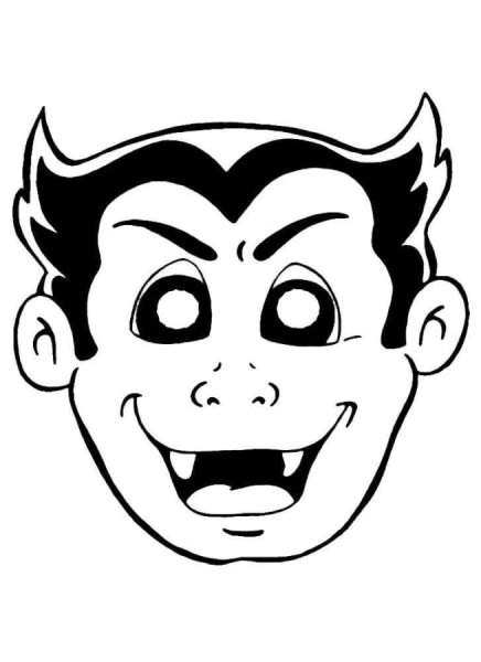 Раскраски маски на Хэллоуин