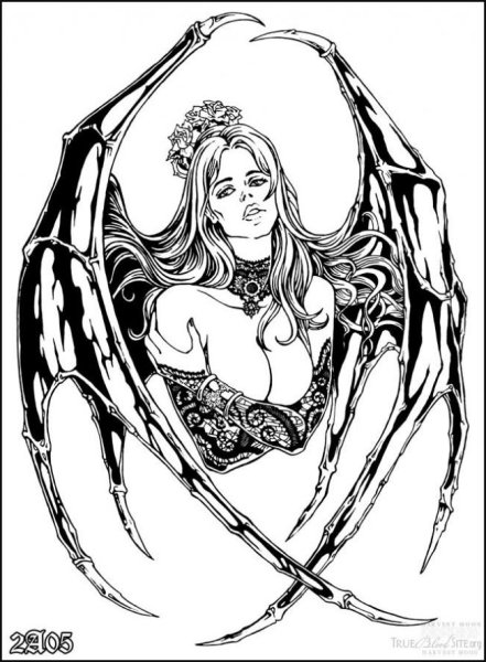 Тату демон суккуб