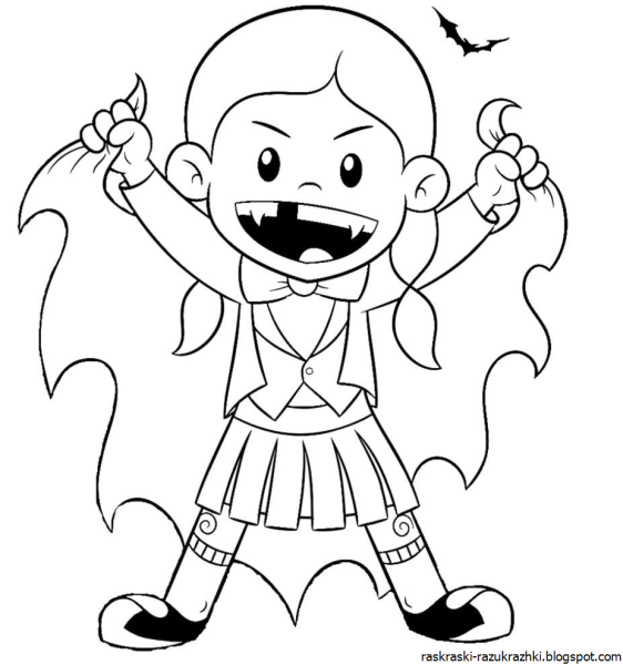 Раскраска школа вампиров Оскар