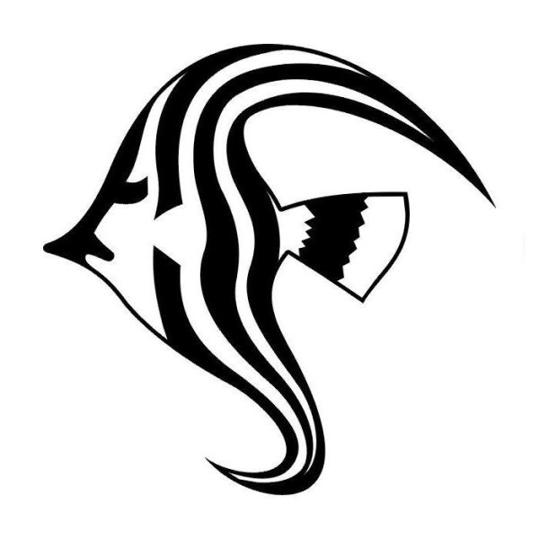 Трафарет морских рыб