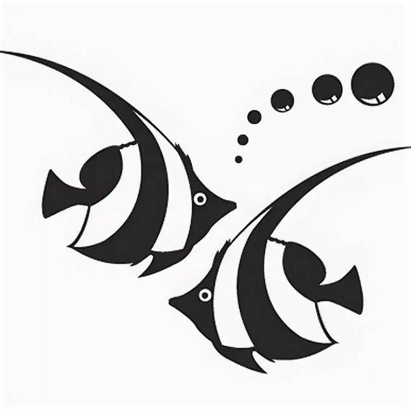 Трафареты для декора стен рыбы