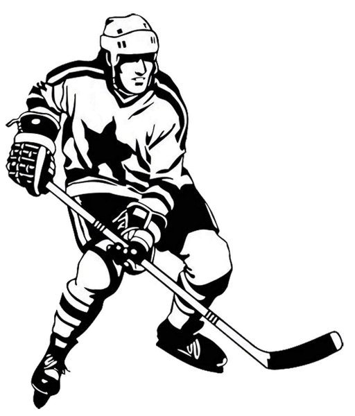 Раскраска хоккеист