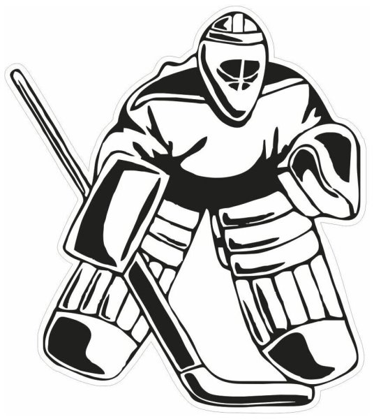 Хоккейный вратарь мультяшный