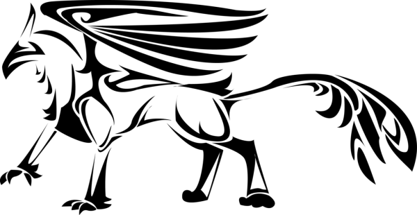 Грифон тату трафарет