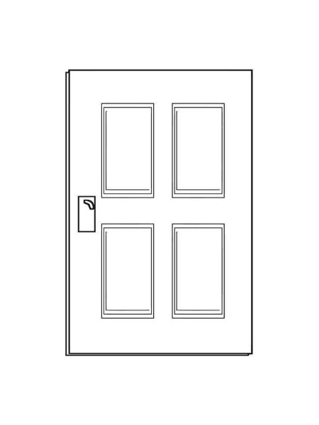 Дверь раскраска