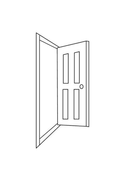 Дверь раскраска