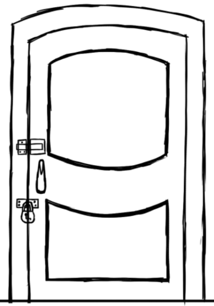 Дверь раскраска